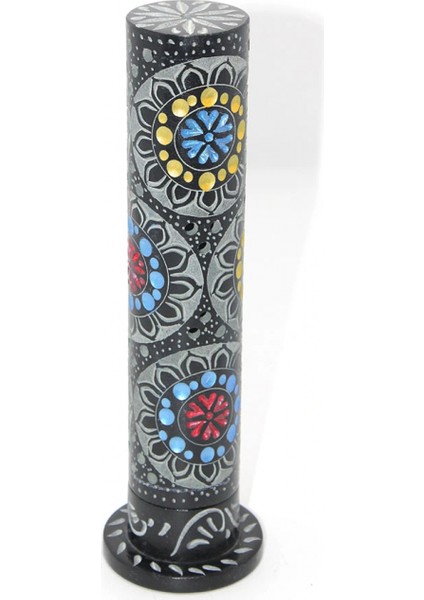 Obsidian Taşı Işlemeli Kule Tütsülük Model 6