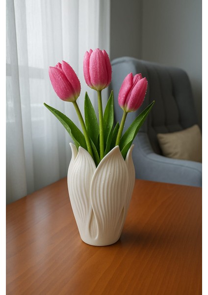 Lotus 3D Modern Tarz Dekoratif Vazo