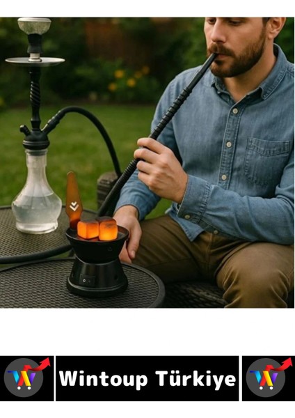 Kompakt Kamp Outdoor Nargile Kömürü Kahve Su Kaynatma Dayanıklı Gövde Elektrikli Mini Ocak 9 cm indirimleri