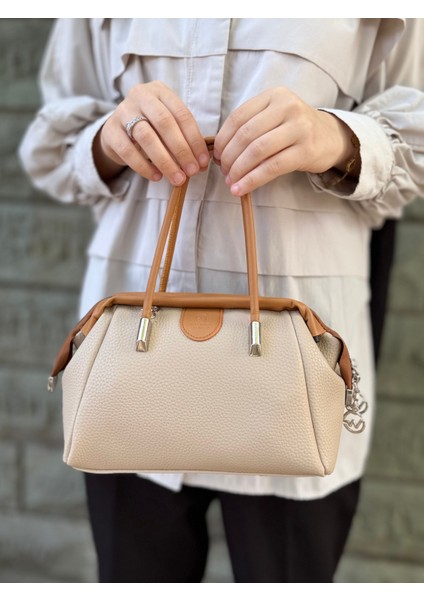 Nçs Kadın Yumuşak Deri Dokulu Şık ve Kullanışlı Kadın El &omuz Çantası (24X17CM)