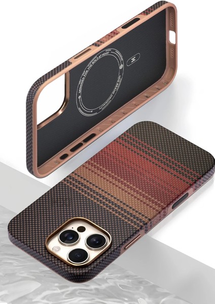 Apple iPhone 16 Pro HBC-377 Kevlar Slim Magsafe Kapak - Gün Batımı indirimleri