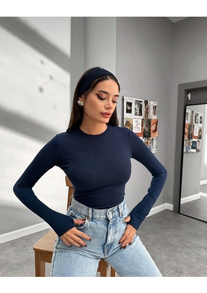 Uzun Kollu Basic Parmak Geçirmeli Body modelleri