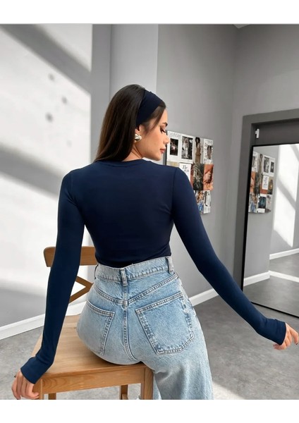 Uzun Kollu Basic Parmak Geçirmeli Body fırsatları