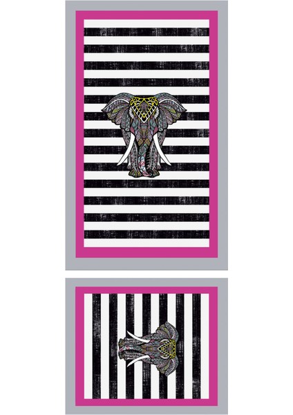 Yıkanabilir Kaymaz Pamuk Dokuma Banyo Paspası 2'li Takım, Pembe, 60X100 ve 50X60 cm fiyatları