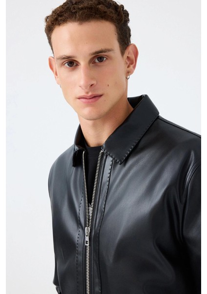 Erkek Suni Deri Mont LF2040820 indirimleri