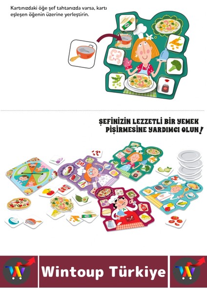 Eğlenceli Çocuk Eşleştirme Hafıza Gözlem Becerisi Geliştiren Okul Ev Aile Şef Mutfak Oyun Best Chefs fiyatları