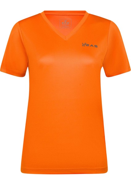 Freda V Yaka Kadın Tişört Turuncu indirimleri