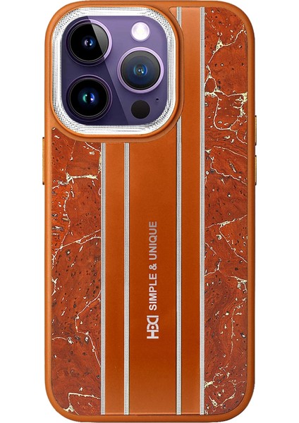 iPhone 15 Pro Max Kılıf HBC-188 Astra Kapak - Kahverengi