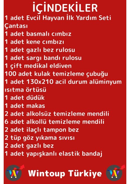 Portatif Dayanıklı Evcil Hayvan Kedi Köpek Tam Dolu Acil Durum Ihtiyaç Ilk Yardım Seti Çantası indirimleri