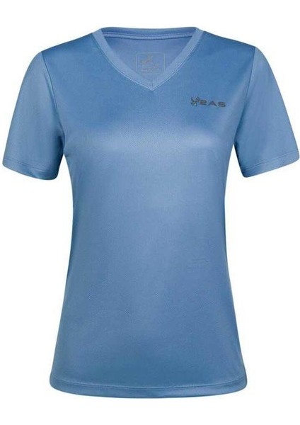 Freda V Yaka Kadın Tişört Mavi indirimleri