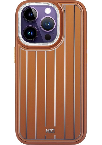 iPhone 15 Pro Max Kılıf HBC-190 Kolaj Kapak - Kahverengi fırsatları