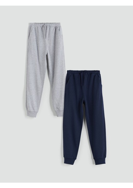 Yeni Sezon Beli Lastikli Erkek Çocuk Jogger Eşofman Alt 2'li