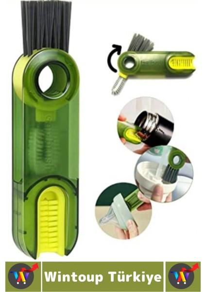 Kompakt Sert Kıllı Zor Nokta Köşe Termos Biberon Bardak 3 Fonksiyonlu Çok Amaçlı Temizleme Fırçası fiyatları