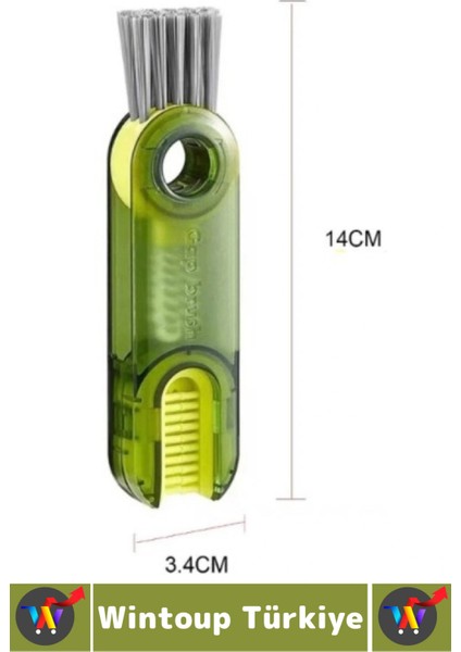 Kompakt Sert Kıllı Zor Nokta Köşe Termos Biberon Bardak 3 Fonksiyonlu Çok Amaçlı Temizleme Fırçası modelleri