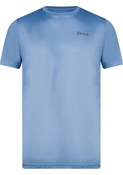 Fiji Sıfır Yaka Tişört Mavi