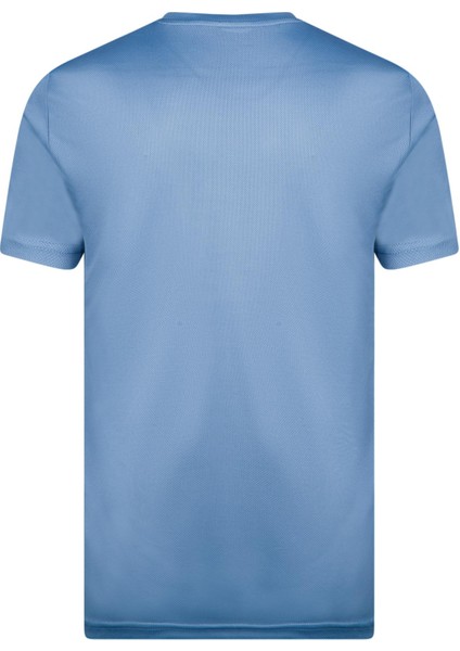 Fiji Sıfır Yaka Tişört Mavi