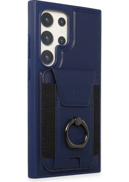 Samsung Galaxy S24 Ultra HBC-228 Havana Magnet Kartvizitli Kapak - Lacivert
