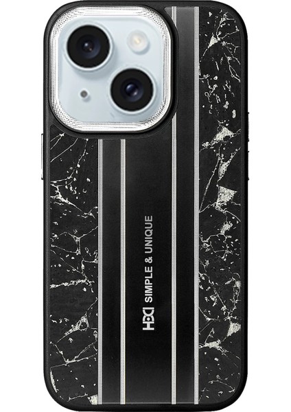 iPhone 15 Kılıf HBC-188 Astra Kapak - Siyah