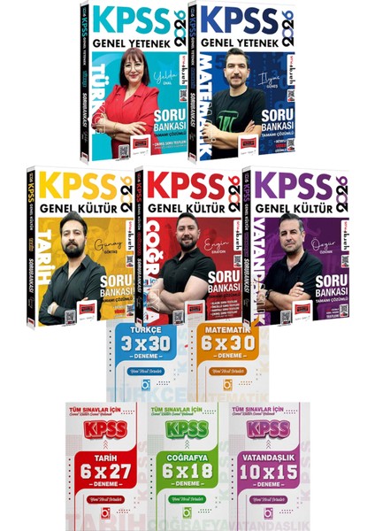 2026 Kpss Türkçe Matematik Tarih Coğrafya Vatandaşlık Soru - 5 Ders 31 Deneme