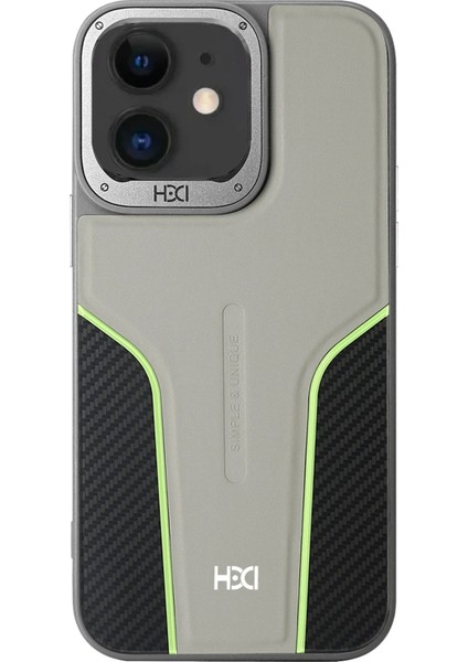 iPhone 11 HBC-264 Lambor Karbon Fiber Sport Kapak - Natural Grey