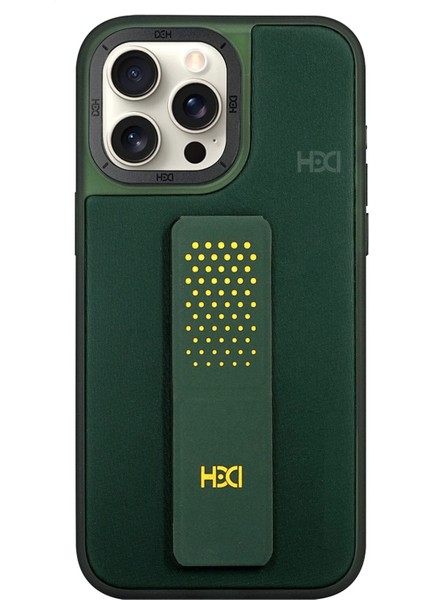iPhone 15 Pro Max HBC-239 Colombo Standlı Kapak - Koyu Yeşil