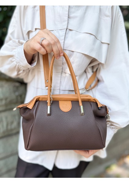 Nçs Kadın Yumuşak Deri Dokulu Şık ve Kullanışlı Kadın El &omuz Çantası (24X17CM)