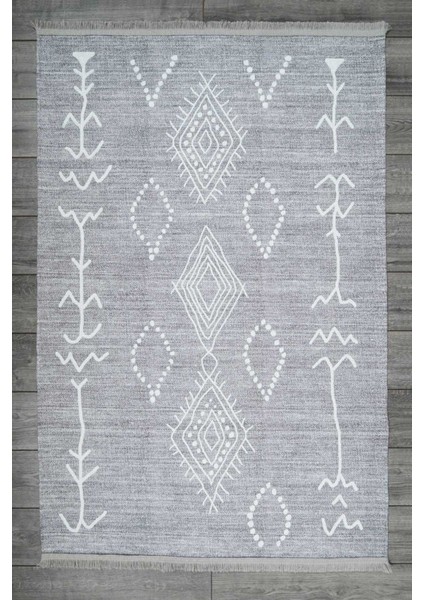 Şık Iskoç Desenli Gri Yolluk, Yıkanabilir Antre ve Koridor Halısı, Dayanıklı ve Estetik