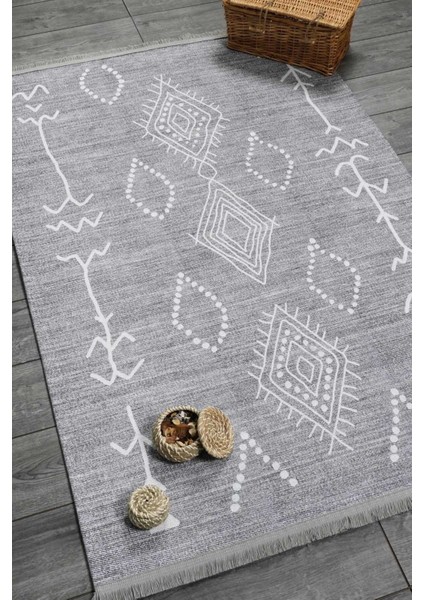 Şık Iskoç Desenli Gri Yolluk, Yıkanabilir Antre ve Koridor Halısı, Dayanıklı ve Estetik fiyatları