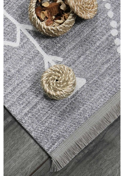 Şık Iskoç Desenli Gri Yolluk, Yıkanabilir Antre ve Koridor Halısı, Dayanıklı ve Estetik fırsatları