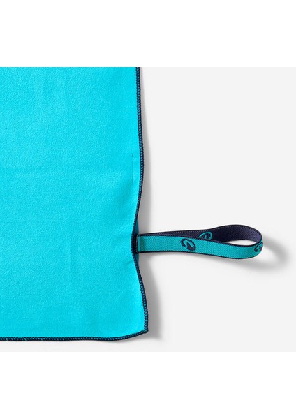 Çift Taraflı Mikrofiber Havlu - M Boy - Mavi / Yeşil 60 x 80 cm fırsatları