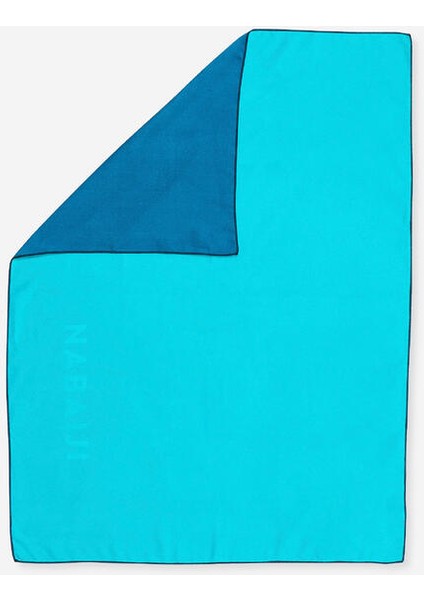 Çift Taraflı Mikrofiber Havlu - M Boy - Mavi / Yeşil 60 x 80 cm indirimleri