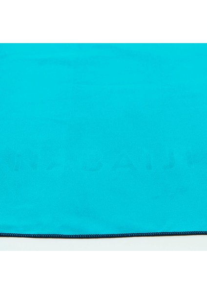 Çift Taraflı Mikrofiber Havlu - M Boy - Mavi / Yeşil 60 x 80 cm