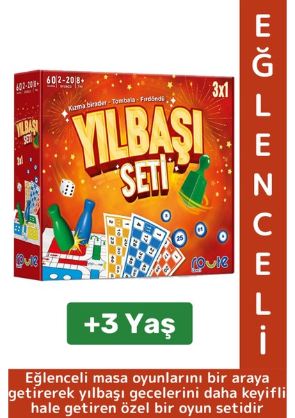 Eğlenceli Christmas Etkinlik Kızmabirader Tombala Fırdöndü 3 In 1 Çocuk Aile Oyun Özel Yılbaşı Seti