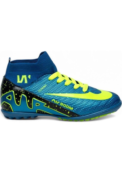 Çocuk Halı Saha Ayakkabısı Mavi Neon Sarısı indirimleri