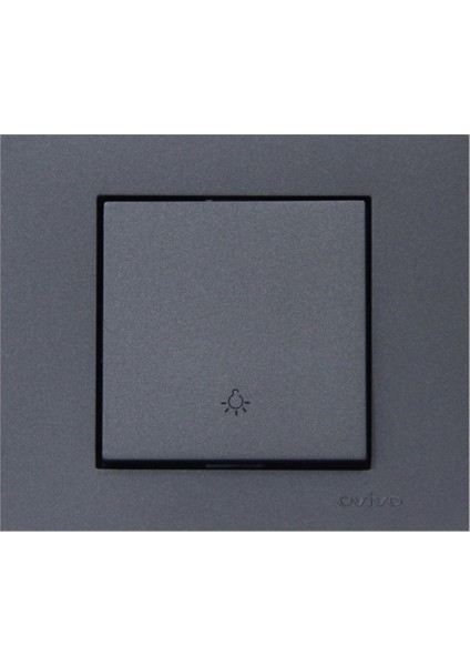 3 Adet Ovivo Grano Metalik Füme Zil Anahtarı Çerçeve Dahil (Light) fiyatları