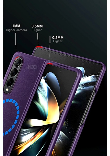 Samsung Galaxy Z Fold 4 Kılıf HBC-156 Forum Magneticsafe Kapak - Lacivert modelleri