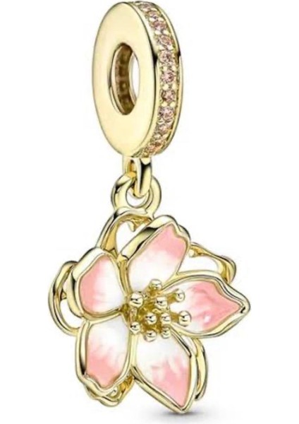 Gold Pembe Kiraz Çiçeği Charm modelleri