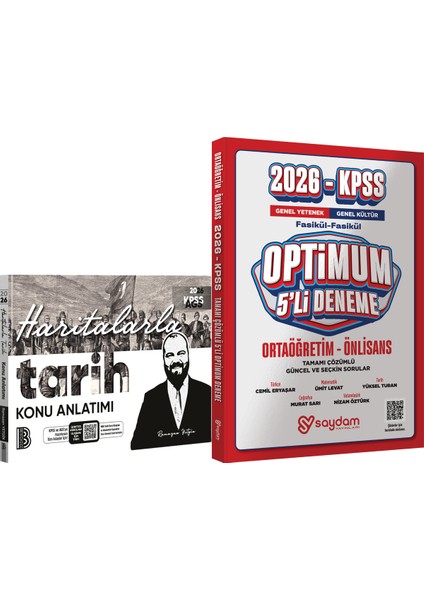 2026 Kpss Haritalarla Tarih Konu Anlatımı - Optimum 5 Deneme