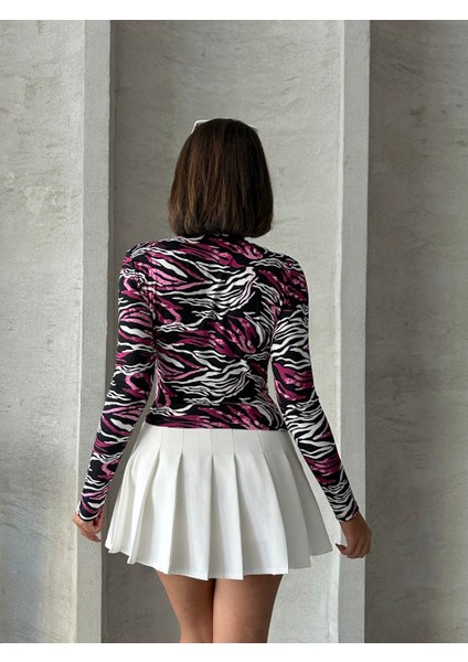 Desenli Viskon Uzun Kollu Bluz fiyatları