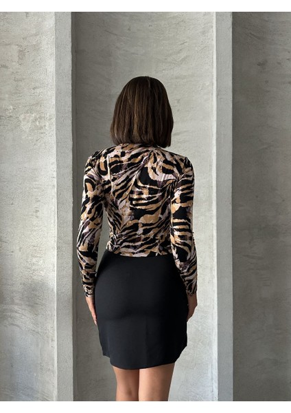 Desenli Viskon Uzun Kollu Bluz fiyatları