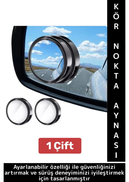 Tüm Araçlarla Uyumlu Kolay Montaj Görüş Güvenlik Artıran Oto Yan Ayna Ayarlanabilir Kör Nokta Aynası