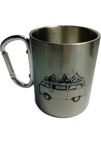 Karabina Kulplu 180 ml Gri Çelik Gri Kupa (Kamp ve Dağcılık Aktiviteleri Için) fiyatları