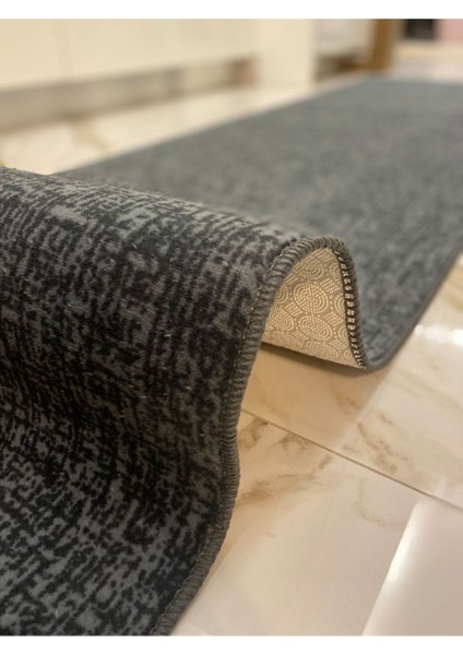 Kaymaz Taban Kesme Sade Yıkanabilir Halı Yolluk Antrasit Gri modelleri