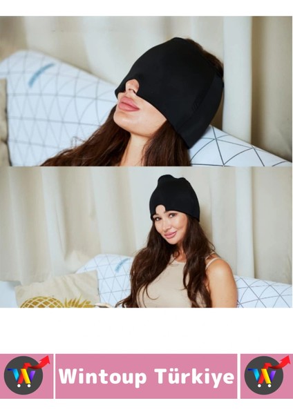 Premium Elastik Kadın Erkek Rahatlatıcı Soğuk Sıcak Kompress Jel Dolu Mıgren Ağrı Uyku Kafa Bandı modelleri