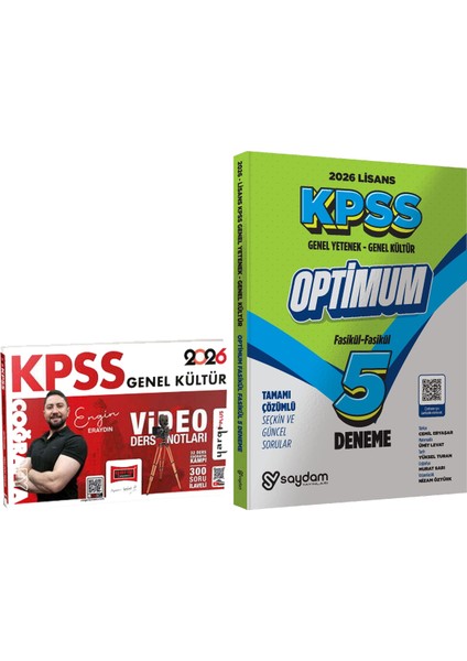 2026 Kpss Coğrafya Video Ders Notları Engin Eraydın + Lisans Optimum 5 Deneme