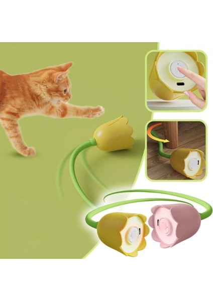Hareketli Çiçek Kedi Oyuncağı