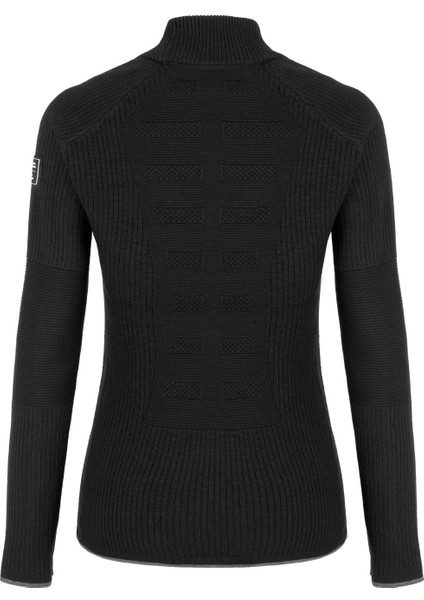 Fanes Eng. Logo Am Kadın Kazak Sweatshirt Siyah