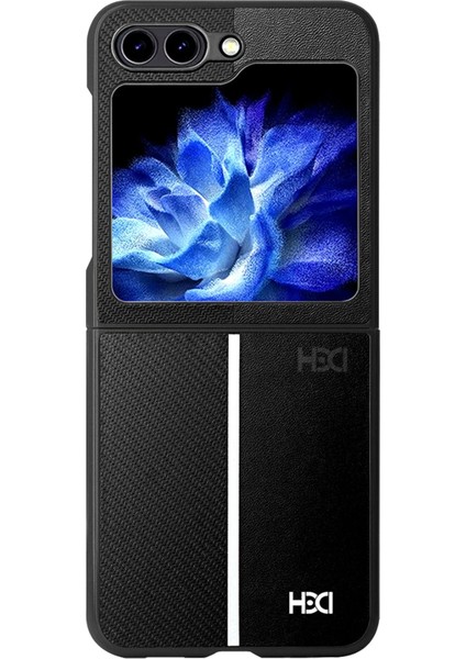 Samsung Galaxy Z Flip 5 Kılıf HBC-155 Lizbon Kapak - Siyah