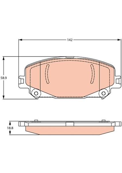 GDB2268 - On Fren Balatası Grand Scenıc Iv 15 Megane Iv 15 Talısman 15 Captur Iı E-Tech 20 19×142X159