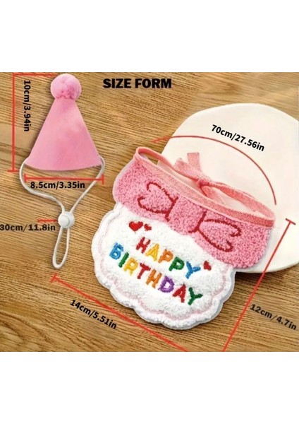 Kedi/köpek Doğum Günü Parti Kıyafeti/aksesuarı (Şapka ve Önlük) Evcil Hayvan Doğum Günü Sürprizi